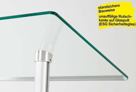 Design Stehpult FLAIR - Glaspult