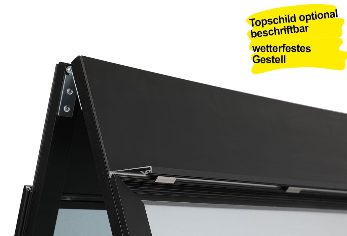 Kundenstopper schwarz A1 SCUDO – Topschild