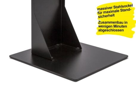 Tablet Bodenständer schwarz LION - Sockelplatte