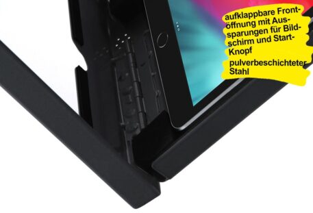 Tablet Wandhalterung COLORED - Frontklappe schwarz